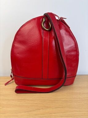 vintage Sabrina‎ Handbags by Genesis Smooth Red Leather Bag Made in Columbia